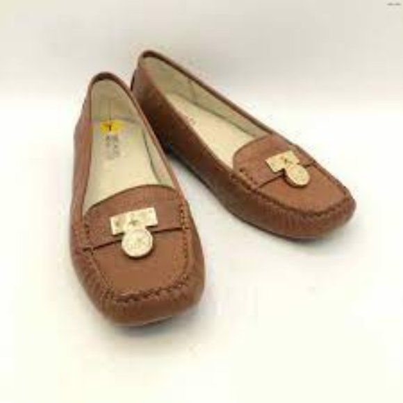 MICHAEL KORS Brown Gold Leather Loafer Shoe Size 9M Shoes - Picture 8 of 8